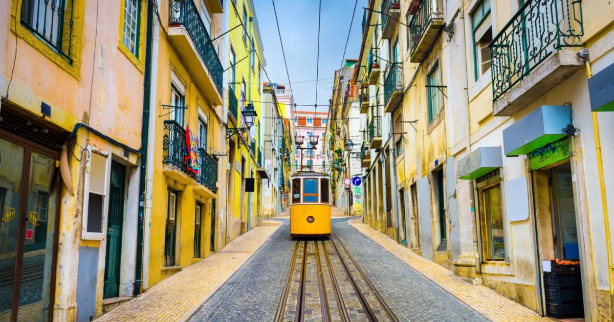 Historic Tram 28 in Lisbon